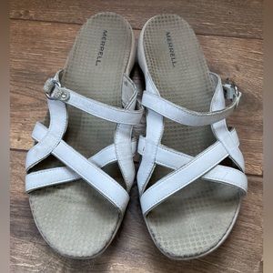 Merrell Jasmine Sandal in White Leather